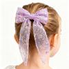 Yousheng Girls Hair Pin Shiny Sequins Lightweight Breathable Fabric Hair Clip Bow Hair Accessories Party Photo Prop
