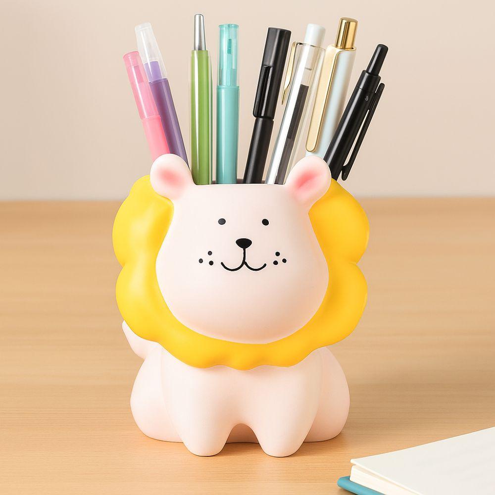 Ornament Cartoon Pen Holder Cream Style Stationery Organizer Creative Pencil Storage Box  Student