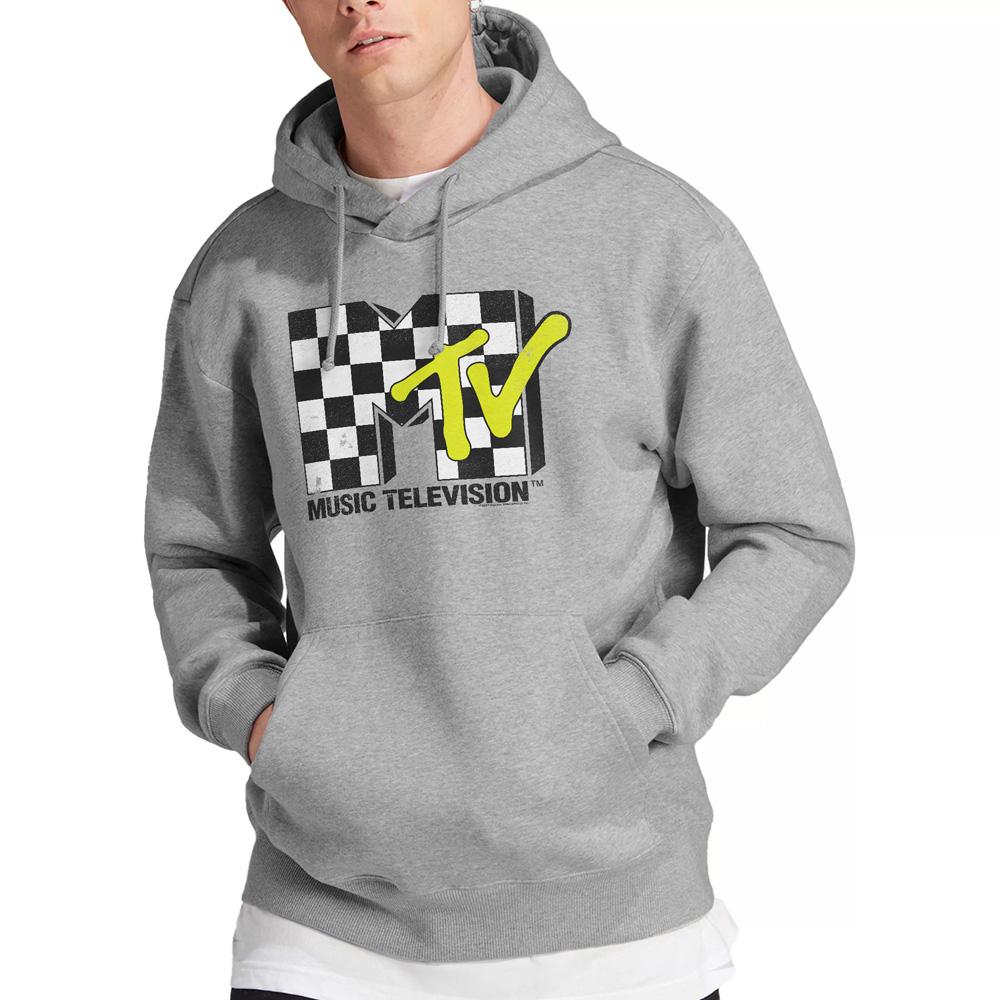 MTV Mens Checkerboard Logo Hoodie