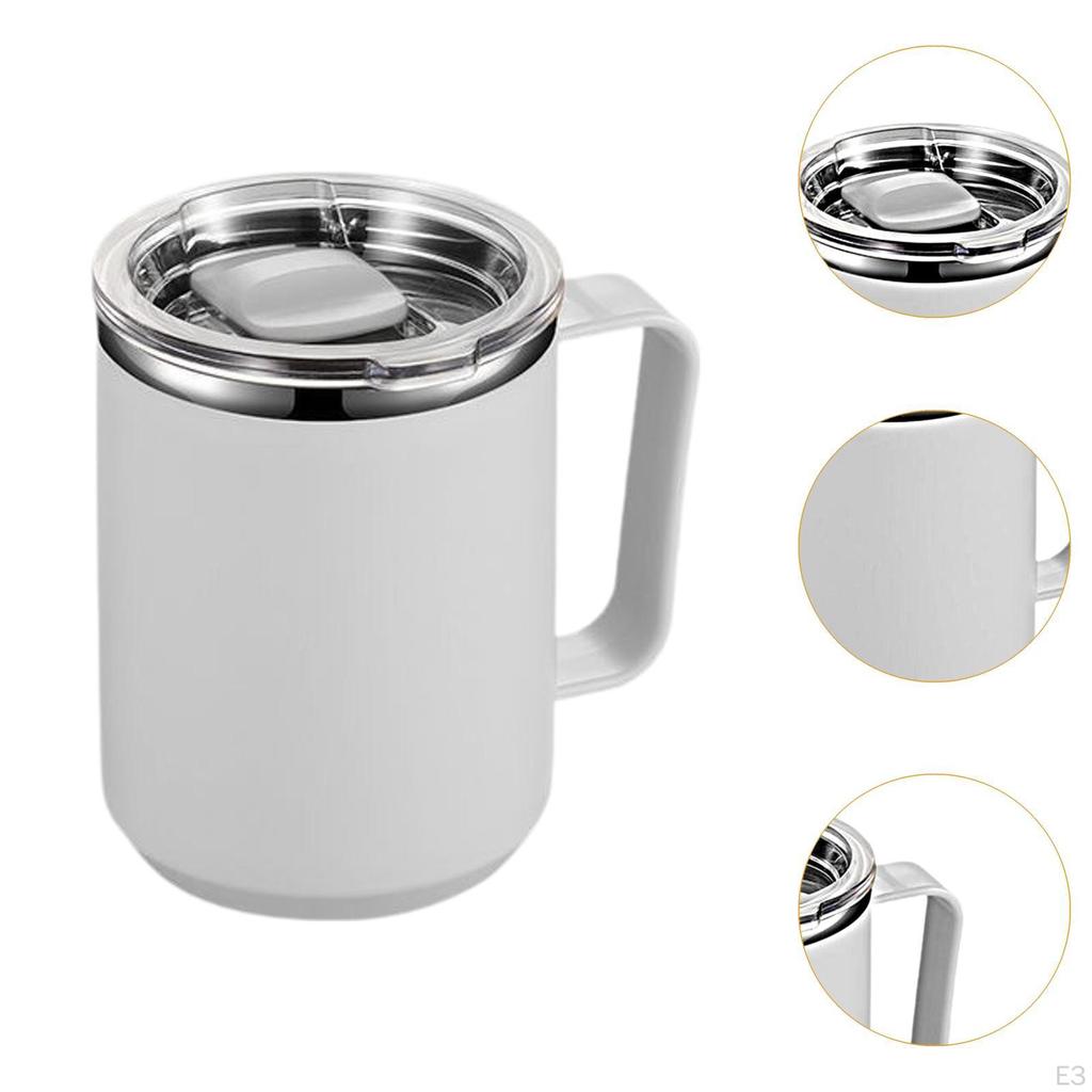 Кофейная кружка термос многоразовый двойной стенки герметичный с раздвижной крышкой для путешествий на вечеринку