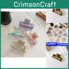 Элегантная корейская ацетатная заколка для волос, большая геометрическая заколка-коготь для женщин