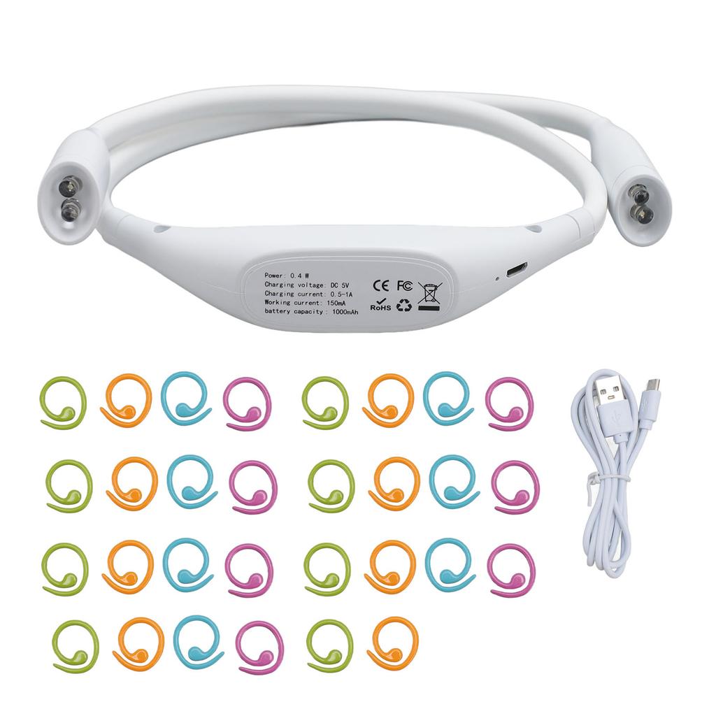LED Neck Reading Light Professional Rechargeable 360 Degree Adjustable Crocheting Light for Reading