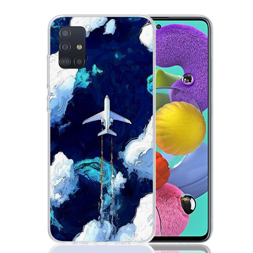 Крутой чехол для телефона с изображением самолета для Samsung Galaxy A52 A32 A22 A12 A02S A50S A30S A51 A31 AA71 Note 20 Ultra 10 S10 Plus Galax
