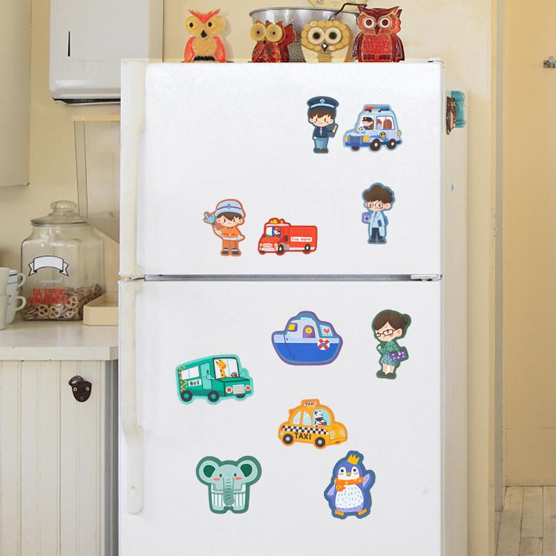 Children Christmas Animal Dinosaur Traffic Theme Magnetic Sticker Toy For Early Development