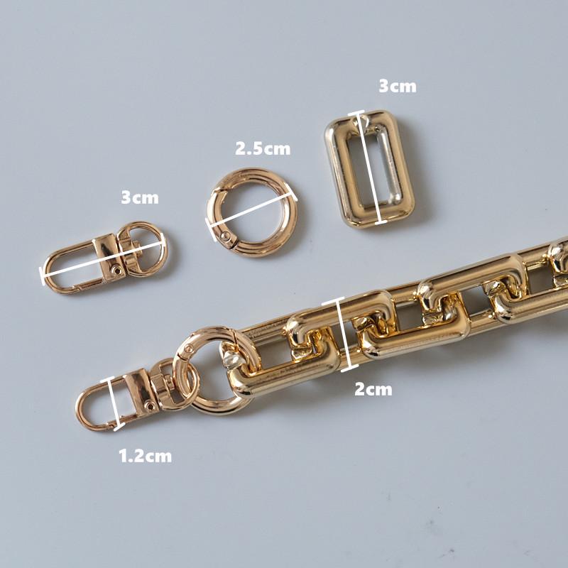 Новая модная женская сумка, аксессуар, съемные детали, сменная цепочка, однотонный золотой акриловый роскошный ремешок, женская цепочка на плечо с ручкой