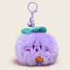 Soft Peelable Fruit Key Chain Durian Plush Doll Pendant Creative Tangerine Key Ring  Festival Gifts