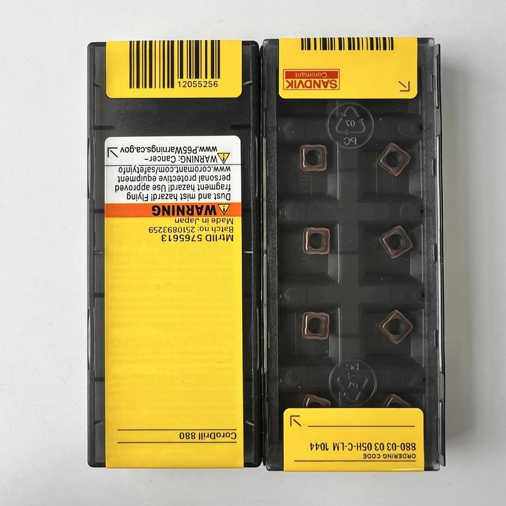 Original Sandvik / 880-030305H-C-LM 1044 / CNC Lathe Carbide Blade 10 PCS