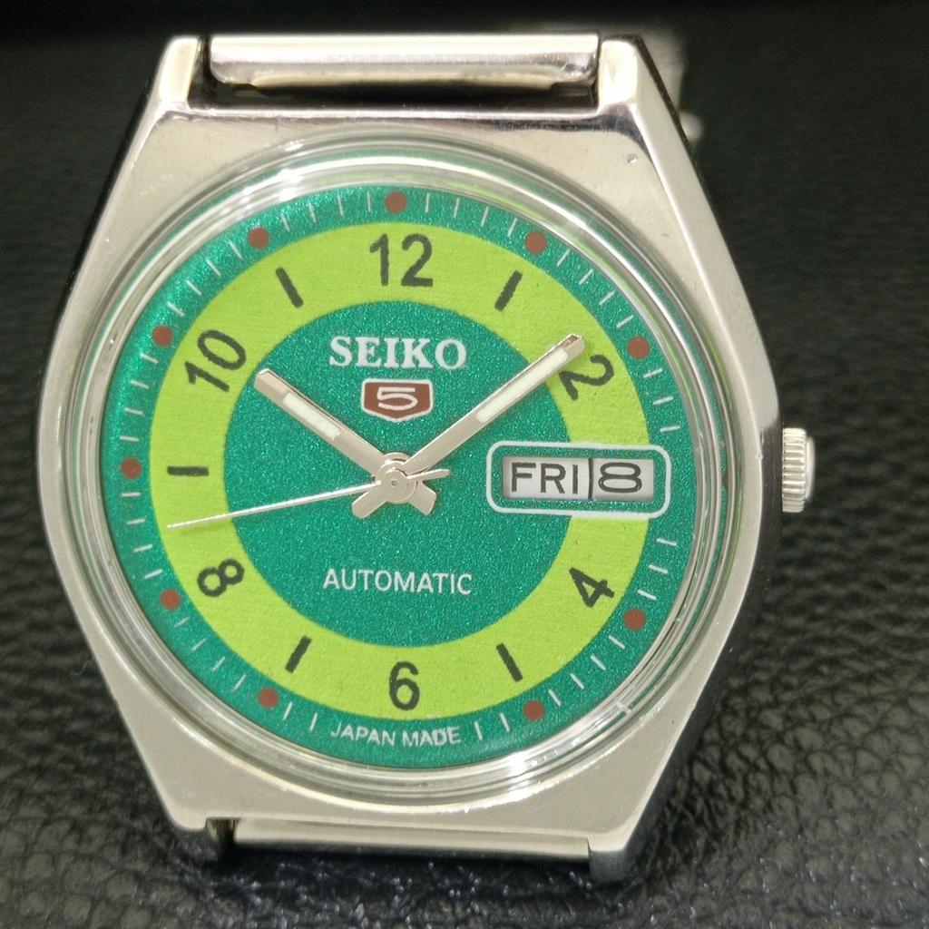 Seiko 5 АВТОМАТИЧЕСКИЕ ЯПОНСКИЕ 6309A МУЖСКИЕ ВИНТАЖНЫЕ ЧАСЫ С ЗЕЛЕНЫМ ЦИФЕРБЛАТОМ a702710-1 R210-a702710
