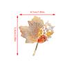 Exquisite Luxury Maple Leaves Brooch For Women Advanced Sense Rhinestone Corsage Suit Lapel Pins Clothing Accessories Gift