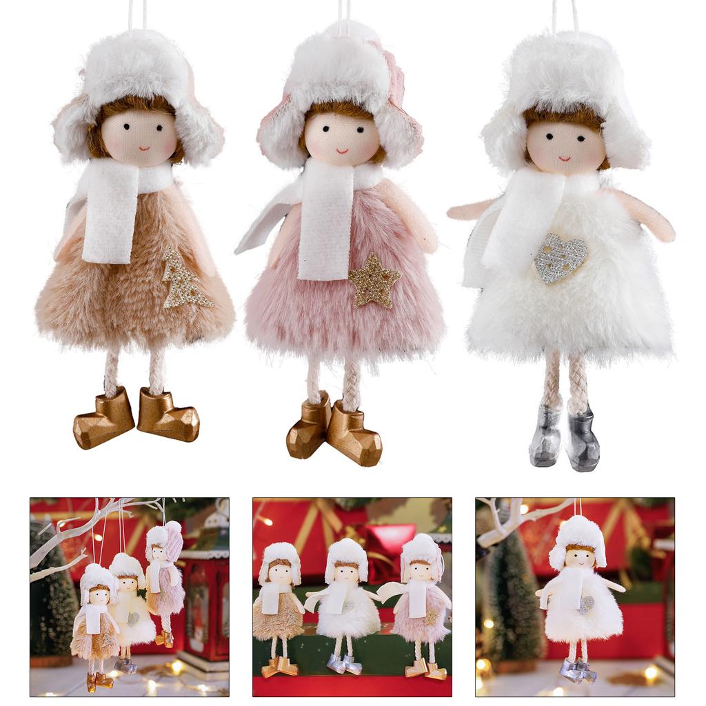 Рождественские плюшевые куклы, елочные украшения для дома, праздничные украшения для новогодних вечеринок, подарок для ребенка