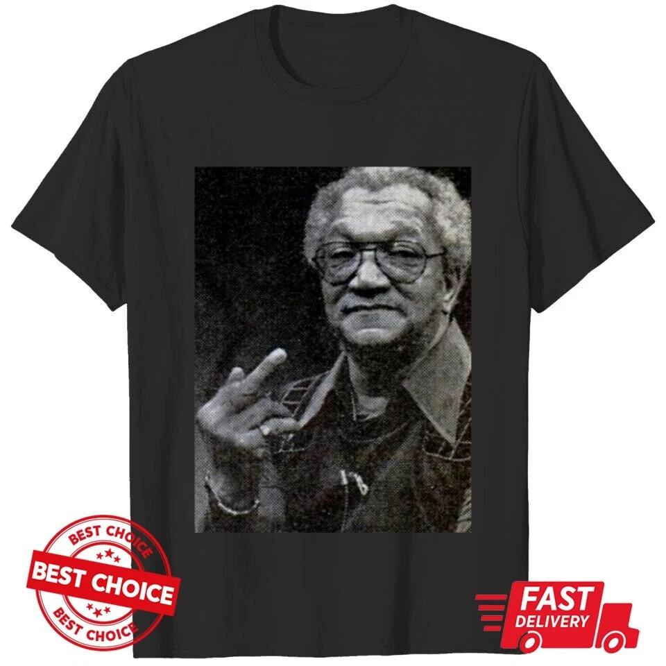 Sanford And Son Redd Foxx Flipping The Bird Black T Shirt Cotton Top For Fan
