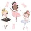 Ballet Dancer Wall Sticker Kids Rooms Cartoon Girl Wall Stickers Decoration Room