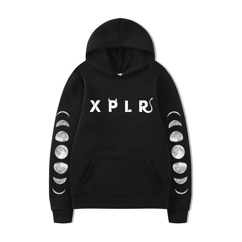 Letter Xplr Print Loose Casual Men'S Sweater Pullover Women'S Hoodie Couple Clothes Hoodie