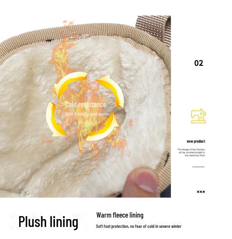 Men's Winter Velvet High-Top Waterproof Non-Slip Snow Boots