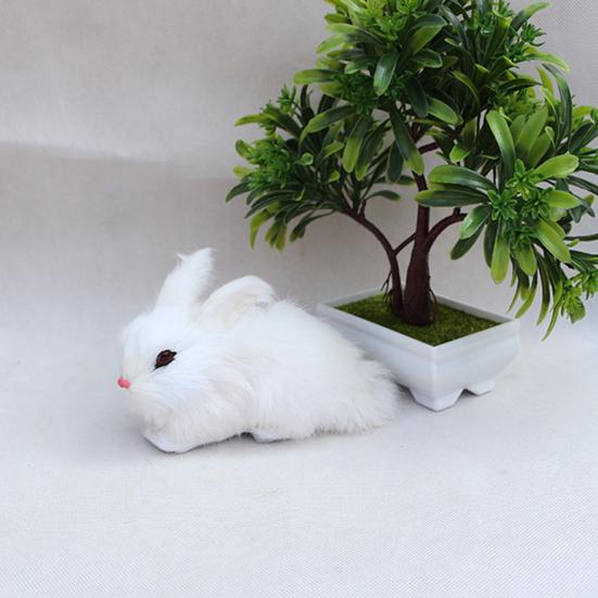 Прекрасная имитация животных кукла кролик плюшевая спальная мягкая игрушка детский подарок декор