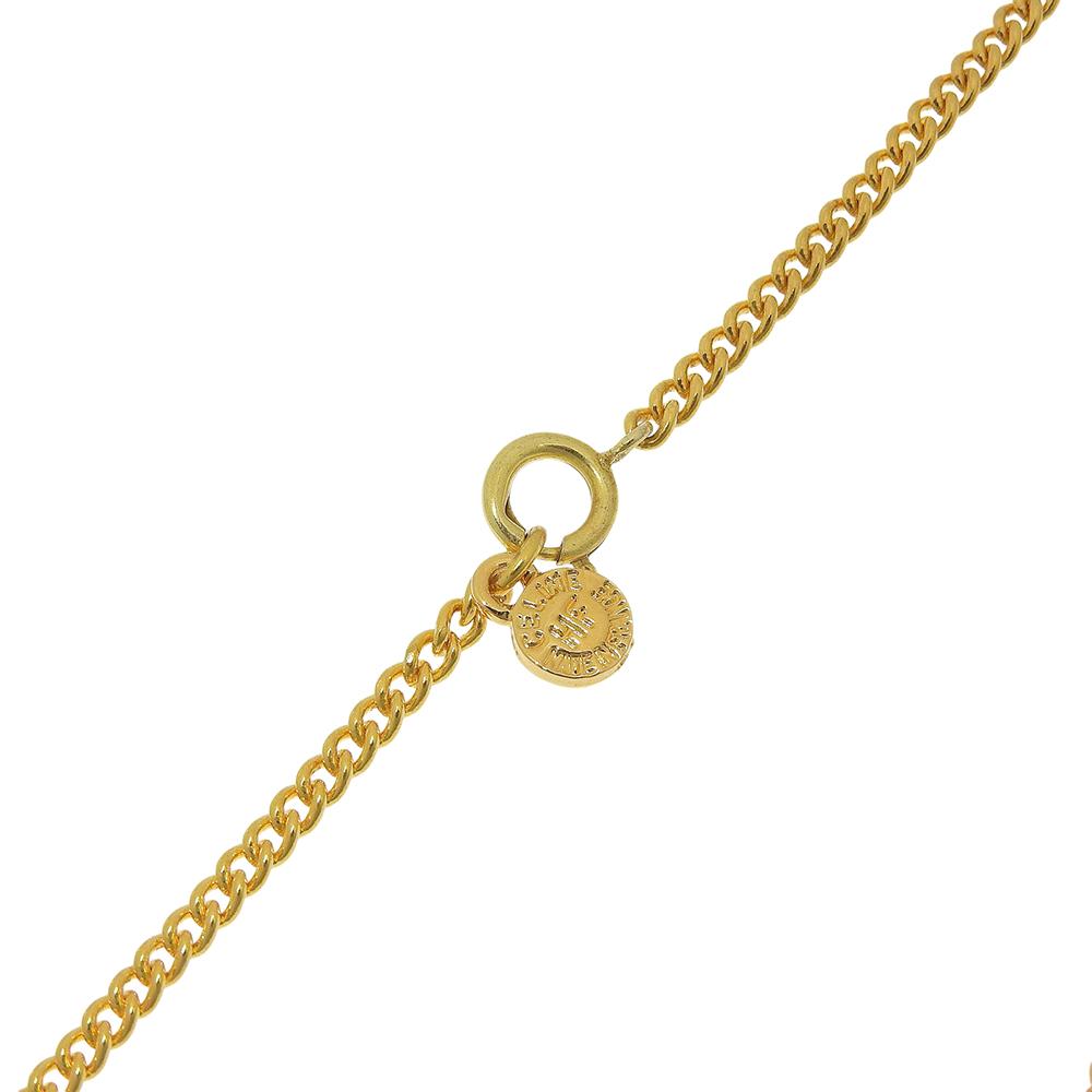 CELINE Triomphe Necklace Plated Gold 14.7g Women Used