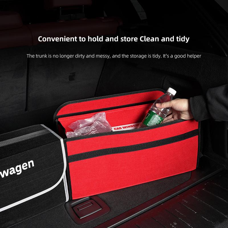 For VW Volkswagen Jetta MK5 Golf Car Logo Large Space Foldable Storage Box Car Trunk Travel Bag For Volkswagen VW RLine R Golf A