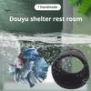Betta Fish Tunnel Fish Tank Cave with Suction Cup Plastic Fish Hide Hollow Betta Fish Toy Aquarium Decor for Small Fish Shrimp Betta Guppy