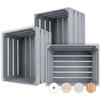 Creative Deco Lot De 3 Caisse En Bois Gris 50 X 40 X 30 Cm | Caisse Rangement Bois | Caisse En Bois Vintage | Cagette En Bois
