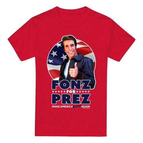 Happy Days Mens Fonz for Prez T-Shirt