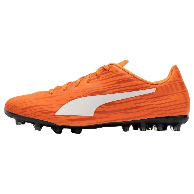 Puma Rapido 3 Mg Artificial Grass Soccer Shoes Men Soccer Shoes White Orange 106573-09