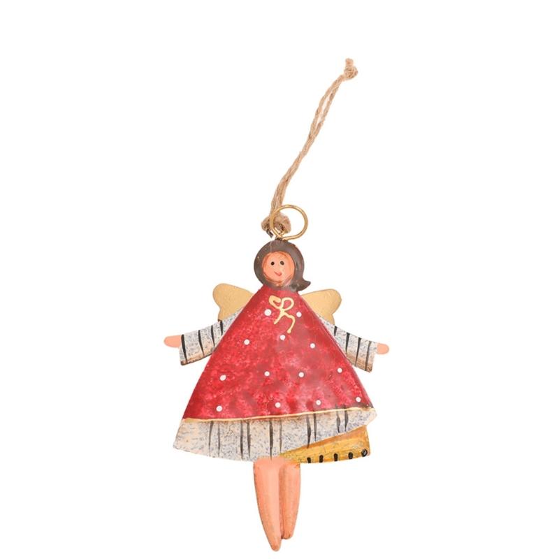 Welcome Door Hanging Pendant Metal Christmas Tree Embellishment Shop Window Decoration Stylish Holiday Accessories