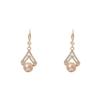Waterdrop Champagne Color Imitation Pearl Drop Earring for Women Geometric Elegant Sweet Jewelry Girl Friend Gift