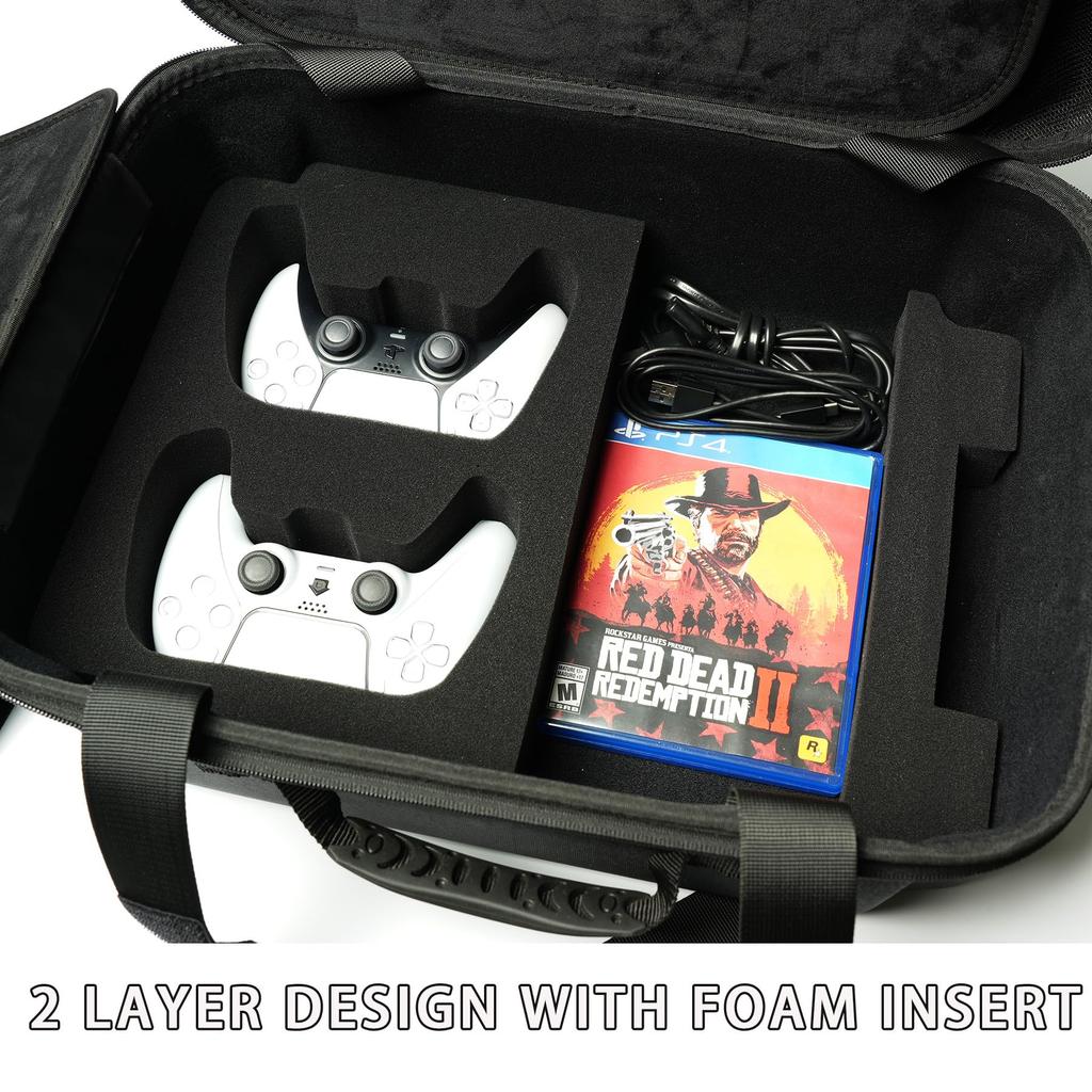 Case for PS5/PS5 Slim/PS5 Pro. Black. PS5 Case, PS5 Case.