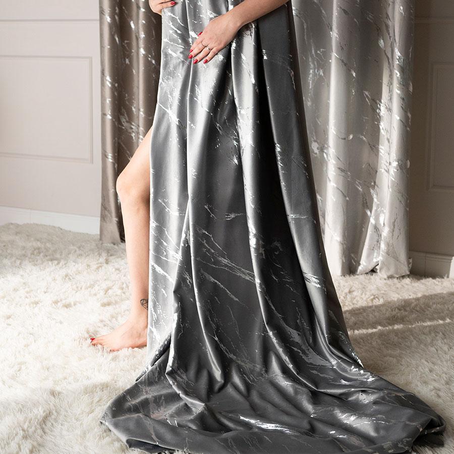 Marma - Ready-made curtain on tape - 140x250cm - Light with print