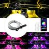 RGB Светодиодная лента для атмосферной подсветки салона автомобиля 5 м Управление через приложение Светодиодная подсветка USB Оптоволоконная лампа Декор для Авто DIY Универсальная посадка