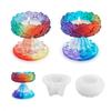 Diy Crystal Drop Epoxy Resin Lotus Candlestick Mirror Silicone Mold