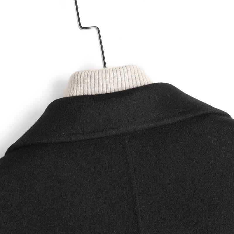 Двустороннее шерстяное пальто из 100% шерсти, длинное высококачественное мужское шерстяное пальто Nizi длиной выше колена