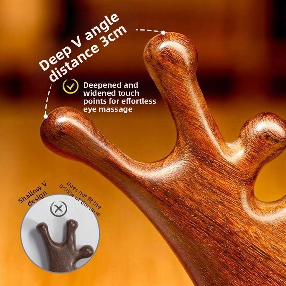 Four-in-one Scalp Massager Sandalwood Nose Scraper High quality Wooden Massage Comb  Neck