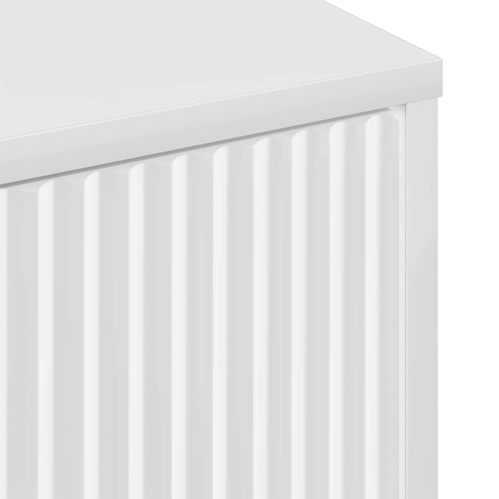 Bathroom Wall Mounted Cabinet High Gloss White 39 x 23.5 x 65 cm