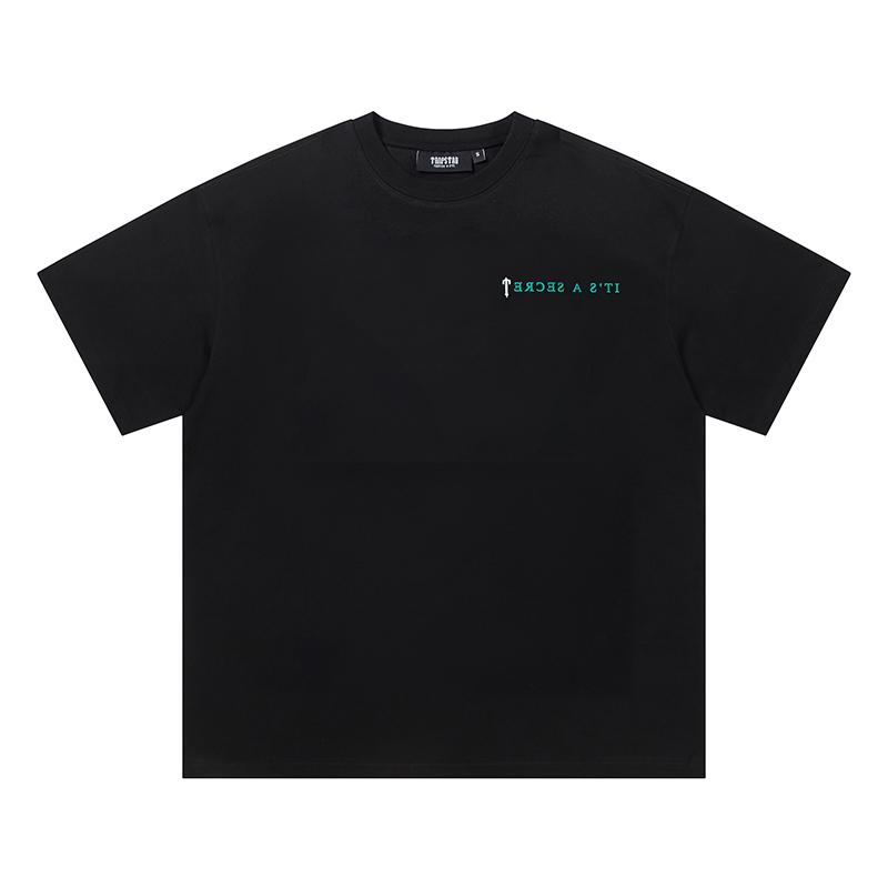 699 Trapstar London 2025 Лето Новая Высококачественный Хлопок Круглый Вырез Свободный Большой Размер Мужская и Женская Футболка Парная Футболка