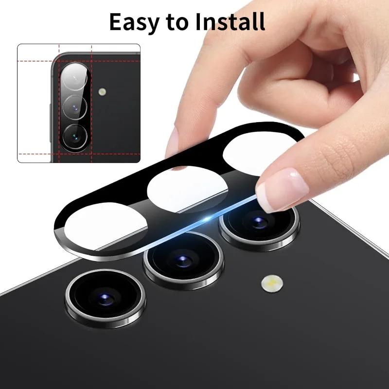 2PCS Camera Lens Case For Samsung Galaxy S25 S24 Ultra A16 A36 A56 A35 A55 A15/Xiaomi Redmi Note 13 14 Pro Tempered Camera Protector Lens Ring Film