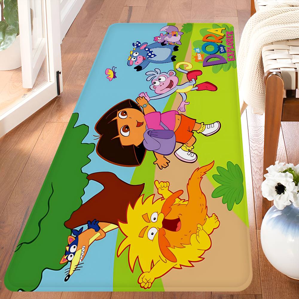 Funny D-Dora Classic Anime Floor Mat Rectangle Anti-slip Home Soft Badmat Front Door Indoor Outdoor Mat Welcome Doormat
