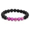 Natural Lava Volcanic Stone Bracelet 8mm Hematite Tiger Eye Beads Bracelets Healing Yoga Balance Bracelet Men Women Jewelry Gift