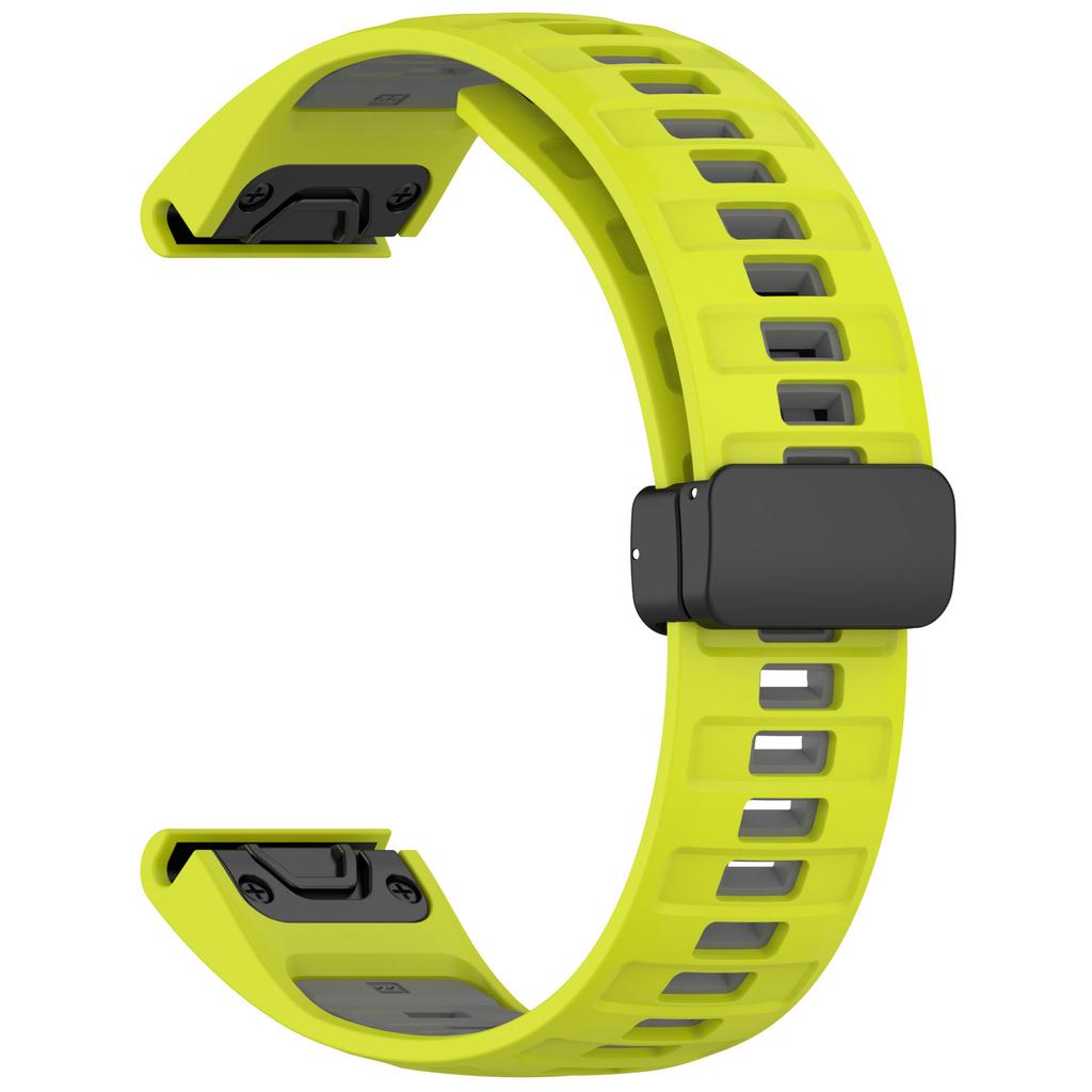 Спортивный силиконовый ремешок для часов Garmin Fenix 5S Plus 6S 7S Pro Solar Fenix 8 43 мм, быстросъемный, двухцветный, 20 мм