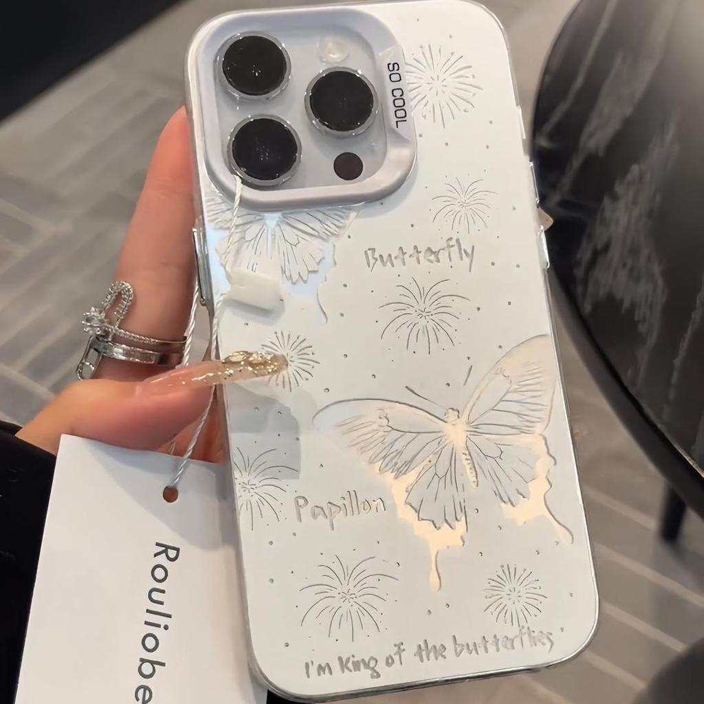 Butterfly Design Phone Case for iPhone Models 12 To 17, Apple 14, 15 Pro, 16 Plus.