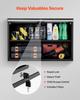 Metal Wall Cabinet, 77W x 30.5D x 50H cm, Floating Garage Tool Cabinet with Up-Flip Door and Shelf, 108.9 kg Load Capacity, Fit for Garage, Basement,