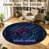 Round Rug Custom NameManchester City Pattern Non Slip Carpet Home Floor Decor