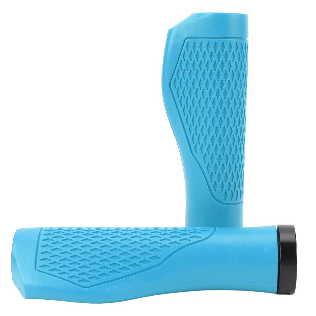 Пара велосипедных ручек руля резиновые противоскользящие амортизирующие эргономичные велосипедные фиксируемые ручки