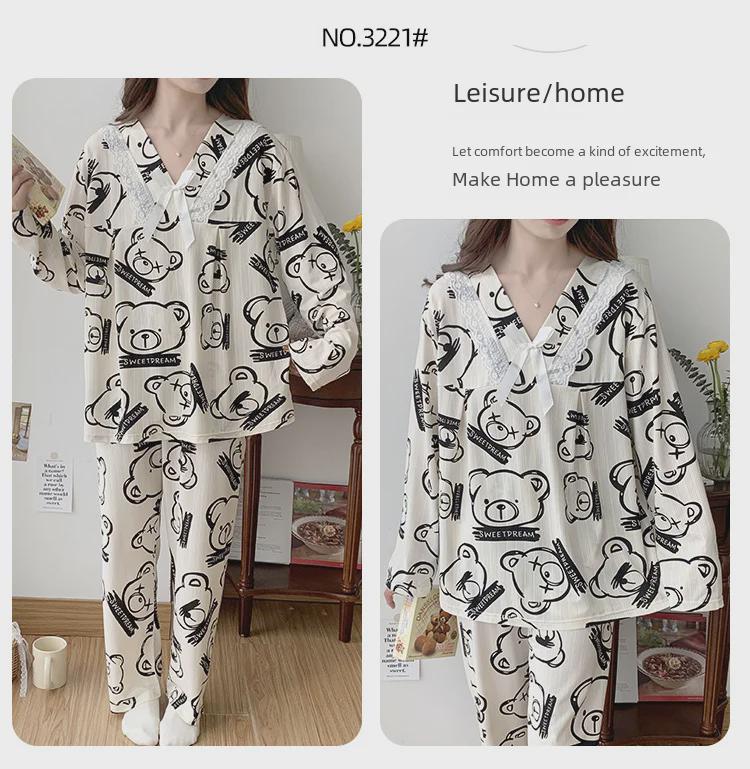 Пижама Sweet Princess для женщин больших размеров - комплект с длинными рукавами для весны и осени