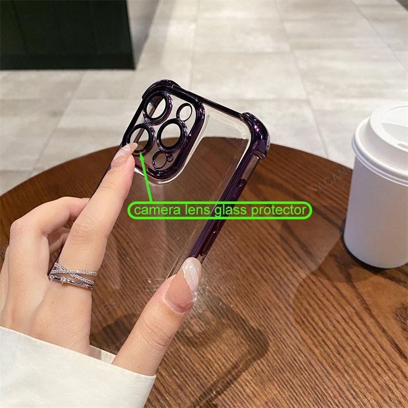 For Samsung Galaxy A23 4G 5G A33 A53 A73 A13 Plating Silicone Soft Case A 23 33 53 73 13 Four Corners Anti-shock Protect Cover