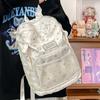 Rabbit Star Cute Bone Printed Student Backpack With Strap Decoration For School