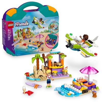 Игрушка LEGO Friends «Пляжное веселье в чемоданчике», подарок на день рождения, развивающие строительные блоки, игра для девочек и мальчиков 5, 6, 7 и 8 лет, 42672