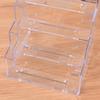 4 Pocket Desktop Clear Acrylic Business Card Holder Countertop Display Stand