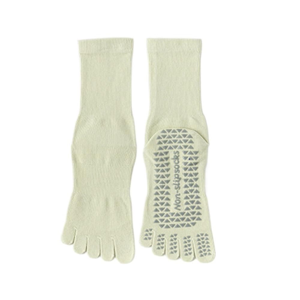 Mid-tube Women Yoga Socks Silicone Non-slip Dance Sports Socks Comfortable Split Toe Socks