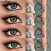 Eyeshare Colored Contact Lenses Imperial Green Fashion Lenses Coffee Colored Lenses Dark Brown Natural Lenses Ocean Blue Colored Lenses 1 Pair